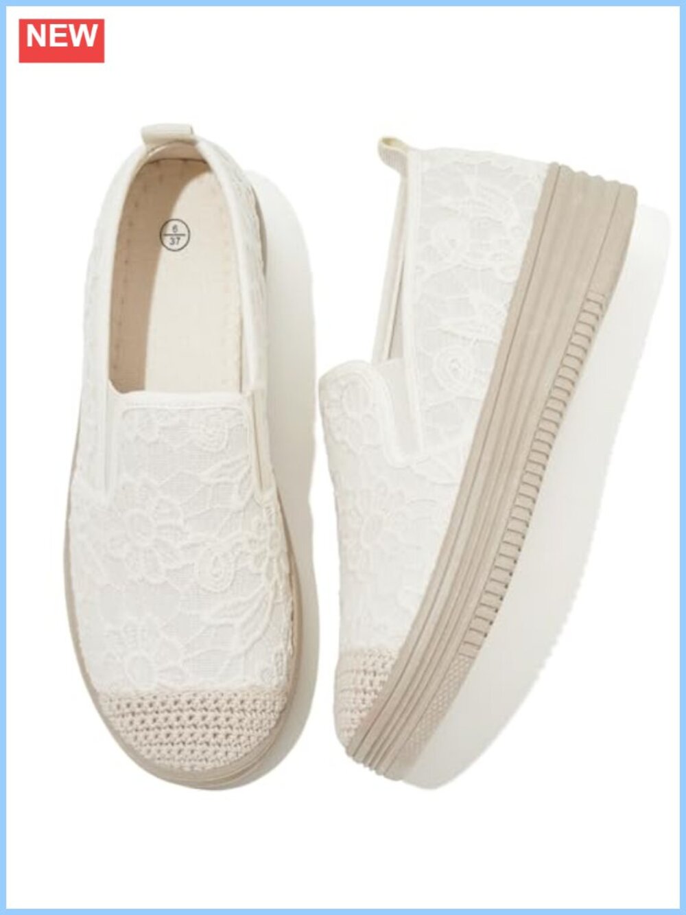 Womens Lace Embroidered Slip On Flats Round Toe Loafers Casual Shoes
